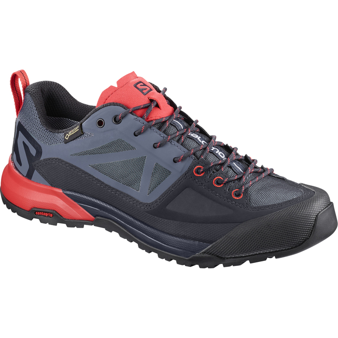 Salomon Singapore Mens Hiking Boots - X ALP SPRY GTX® W Black/Coral | 29714-UXAF